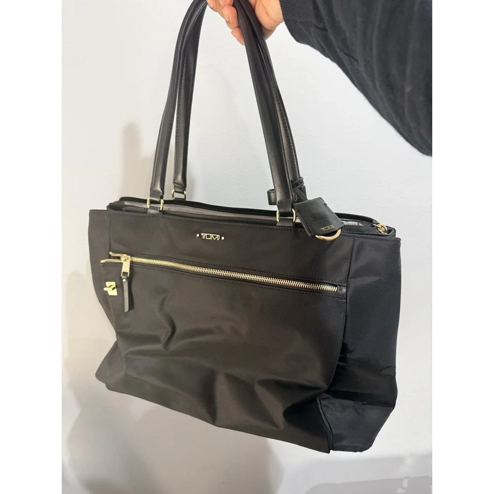 TUMI Sheryl Business Tote VOYAGEUR - Black With Gold‎ Hardware 1
